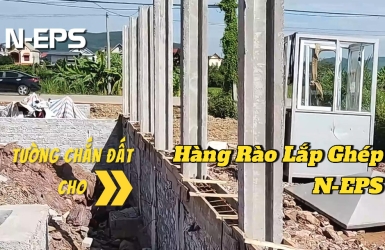 Hàng Rào Kết Hợp Tường Chắn Đất Khi Đất Thấp Hơn Nền Đường 