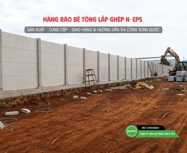 Hàng Rào Bê Tông Đúc Sẵn Tại Bình Phước Cao 2.44M