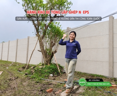 Hàng Rào Bê Tông Lắp Ghép Tại Đồng Tháp Cao 2.44M