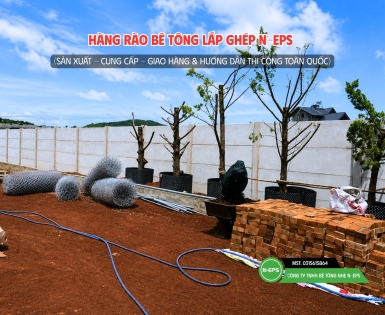 Hàng Rào Bê Tông Lắp Ghép N-EPS Tại Lâm Đồng Cao 2.44M