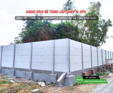 Hàng Rào Lắp Ghép Có Nâng Nền Tại Long An Cao 2.44M 