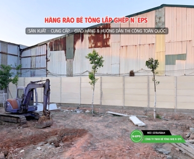 Cận Cảnh Hàng Rào Bê Tông Lắp Ghép Cao 3.05M Đẹp Mắt