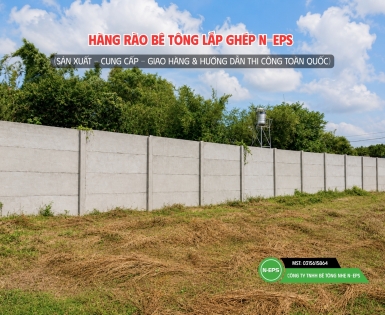 Hình Ảnh Thực Tế Hàng Rào Bê Tông Nhẹ Tại Củ Chi Cao 2.44M