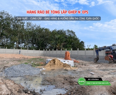 Hình Ảnh Hàng Rào Bê Tông Lắp Ghép Sử Dụng Nâng Nền N-EPS