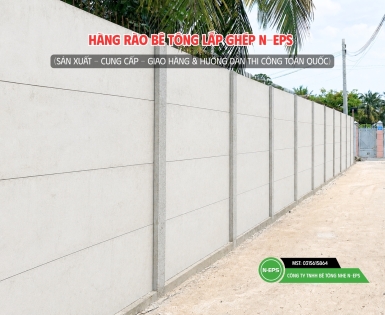 Hàng Rào Bê Tông Lắp Ghép Tại Bình Dương Cao 2.44M