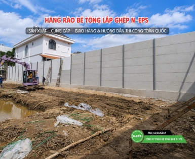 Cận Cảnh Hàng Rào Lắp Ghép Tại Nhà Bè - cao 3.66m