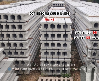 Cột H Bê Tông Đúc Sẵn Làm Hàng Rào