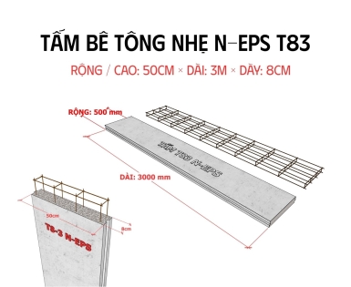 Tấm Bê Tông Nhẹ T83
