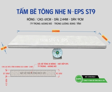 TẤM BÊ TÔNG NHẸ ST9