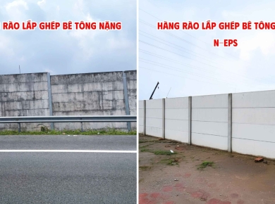 Nên Chọn Hàng Rào Lắp Ghép Bê Tông Nặng Hay Bê Tông Nhẹ N-EPS?