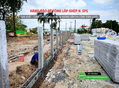 Có cần đổ đà kiềng khi làm hàng rào lắp ghép N-EPS không?