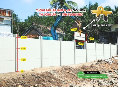 Xu Hướng Thi Công Hàng Rào Bê Tông Lắp Ghép Bằng Máy Xúc