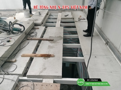 Khoảng cách đà sắt chuẩn khi lót sàn bê tông nhẹ chịu lực