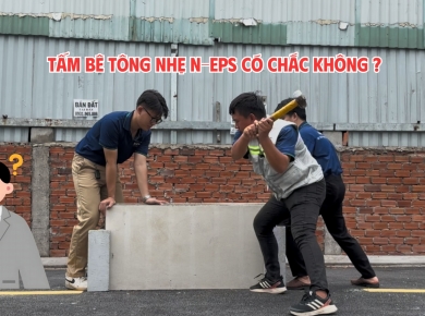 Tấm Bê Tông Nhẹ N-EPS Có Chắc Không? Test Đập Búa Thực Tế