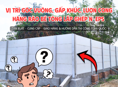 Vị trí góc vuông hoặc tường rào bị gấp khúc, lượn cong thì thi công như thế nào?