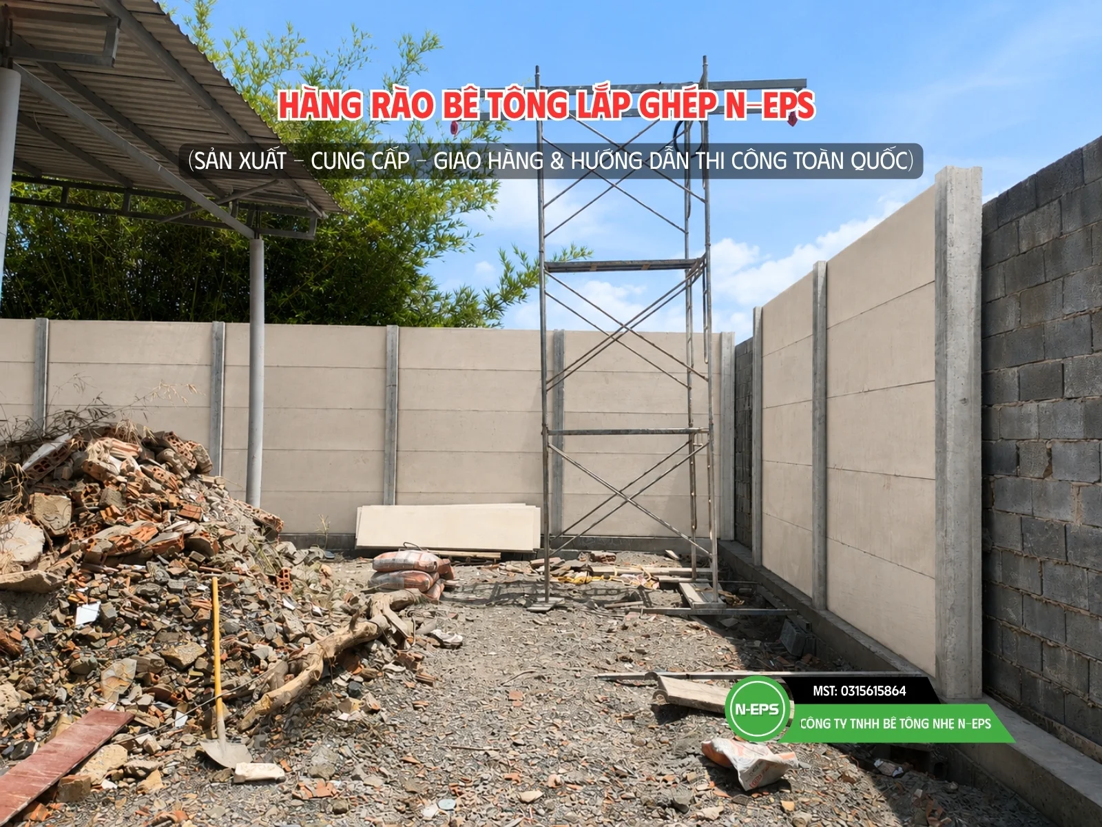 Cấu trúc tấm tường rào bê tông lắp ghép