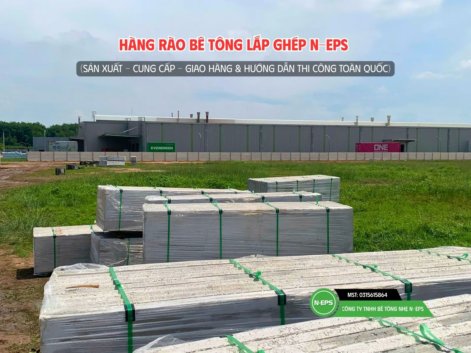 Tập kết tấm panel bê tông nhẹ N-EPS