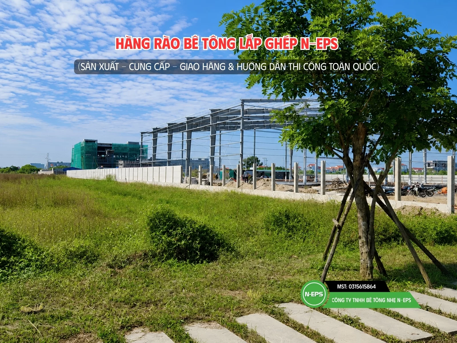 Hình ảnh công trình tại Hà Nam sử dụng giải pháp bê tông đúc sẵn N-EPS