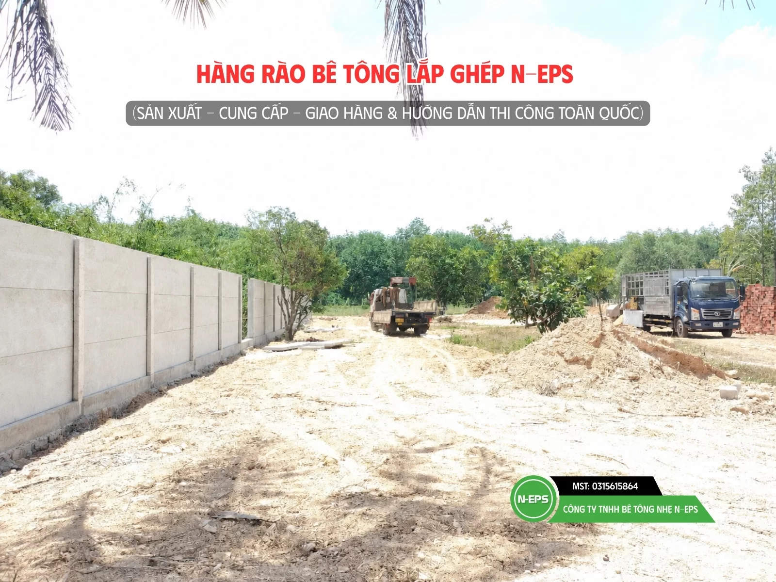 Hàng rào bê tông lắp ghép N-EPS tại Bình Phước
