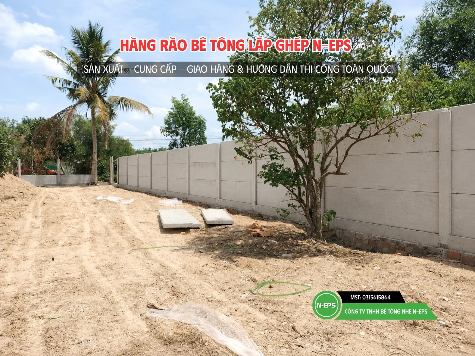 Hàng rào bê tông lắp ghép N-EPS tại Bình Phước