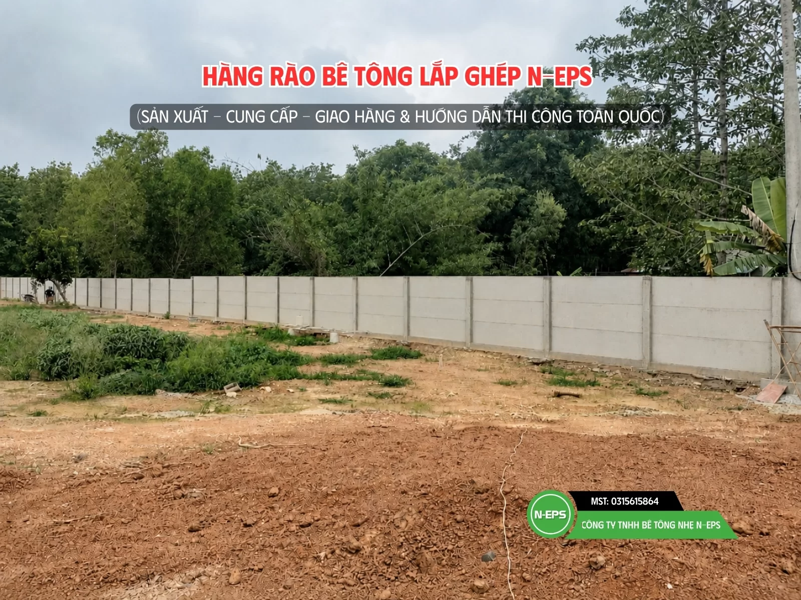 Hàng rào bê tông lắp ghép N-EPS tại Bình Phước