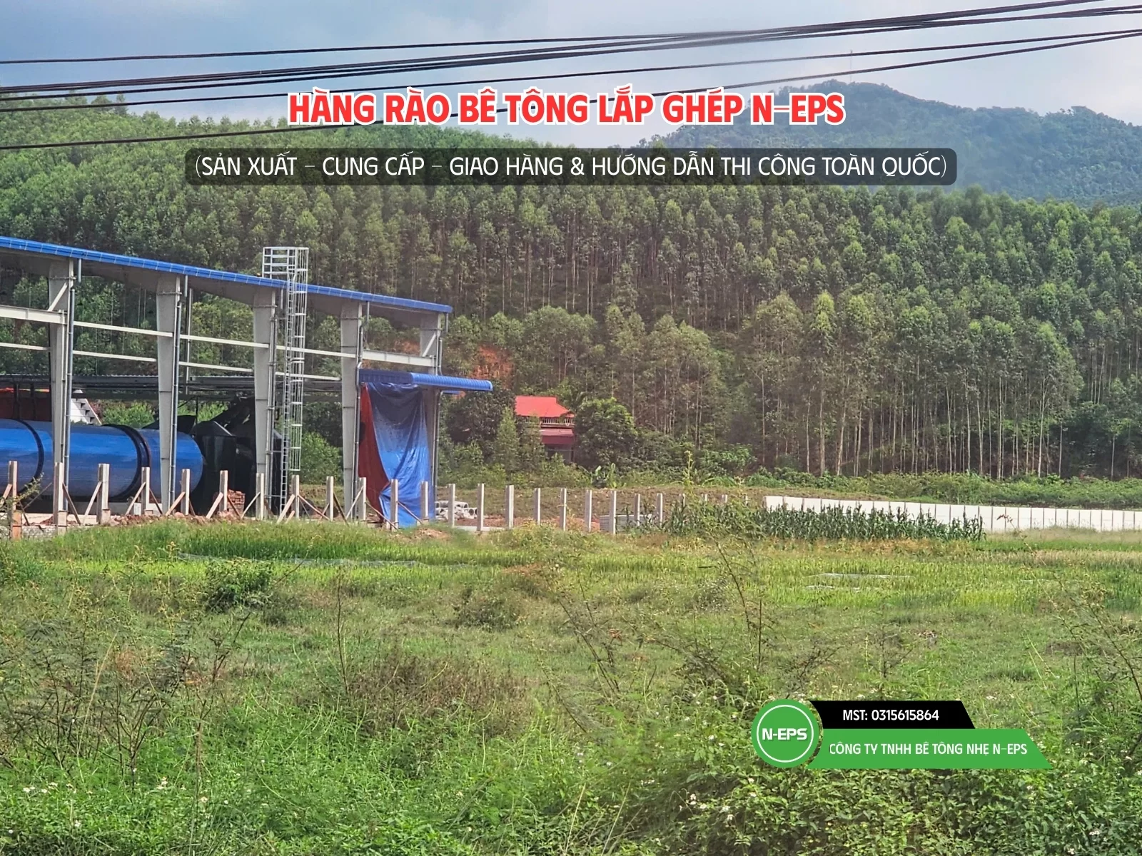 Hàng rào lắp ghép tại Bắc Giang - Cao 1.83M