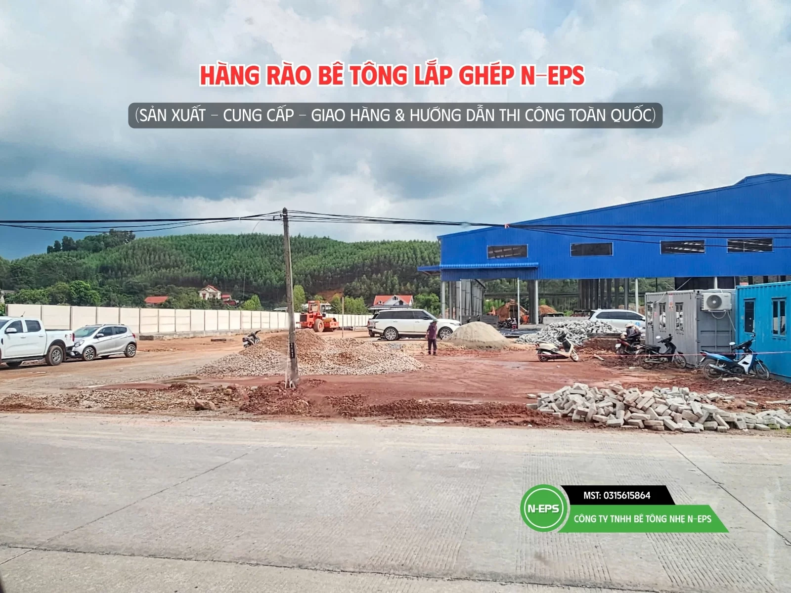 Hàng rào lắp ghép tại Bắc Giang - Cao 1.83M