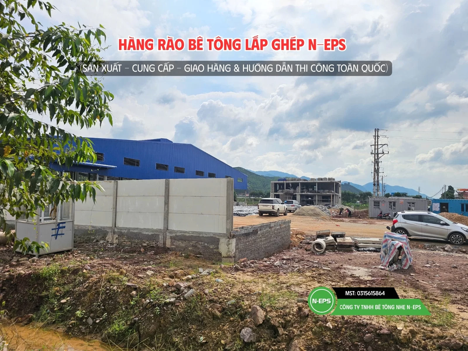 Hàng rào lắp ghép tại Bắc Giang - Cao 1.83M