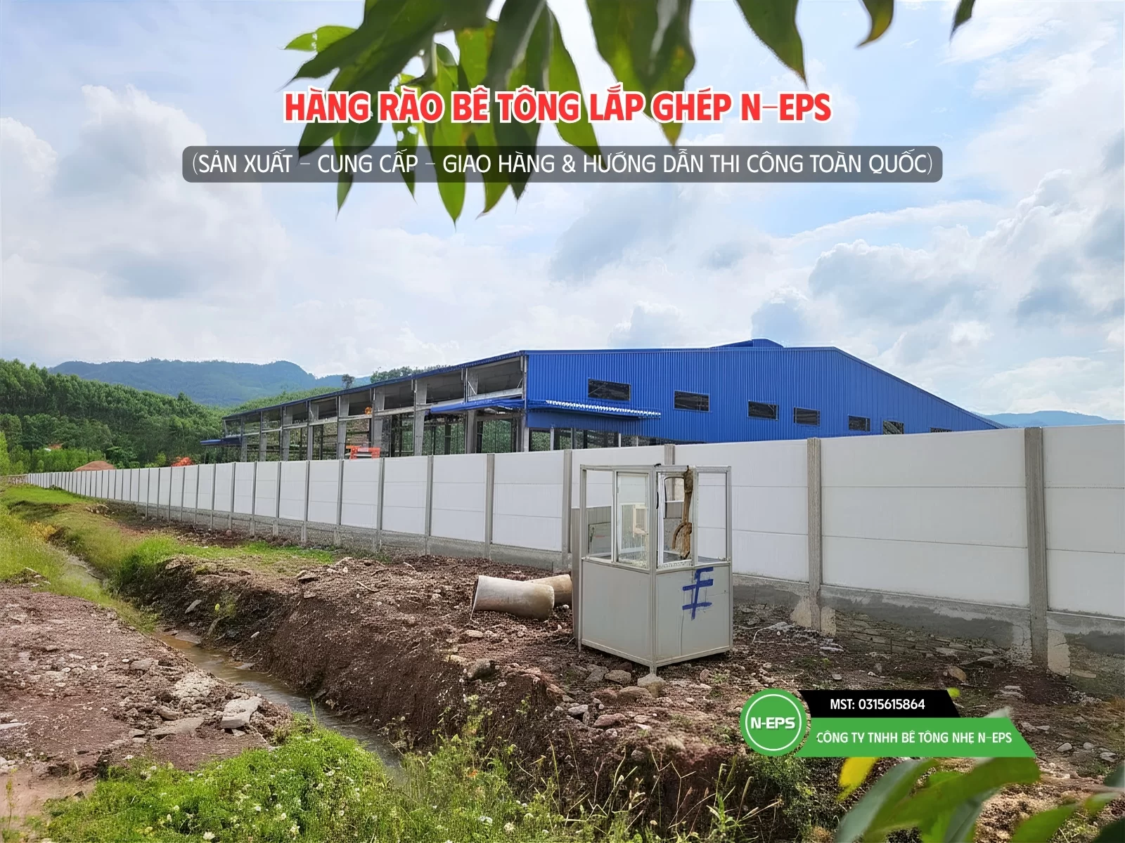 Hàng rào lắp ghép tại Bắc Giang - Cao 1.83M