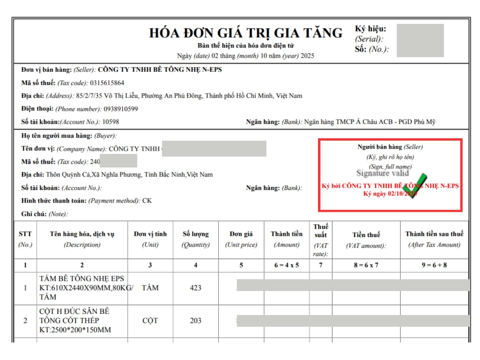 Hàng rào lắp ghép tại Bắc Giang - Cao 1.83M