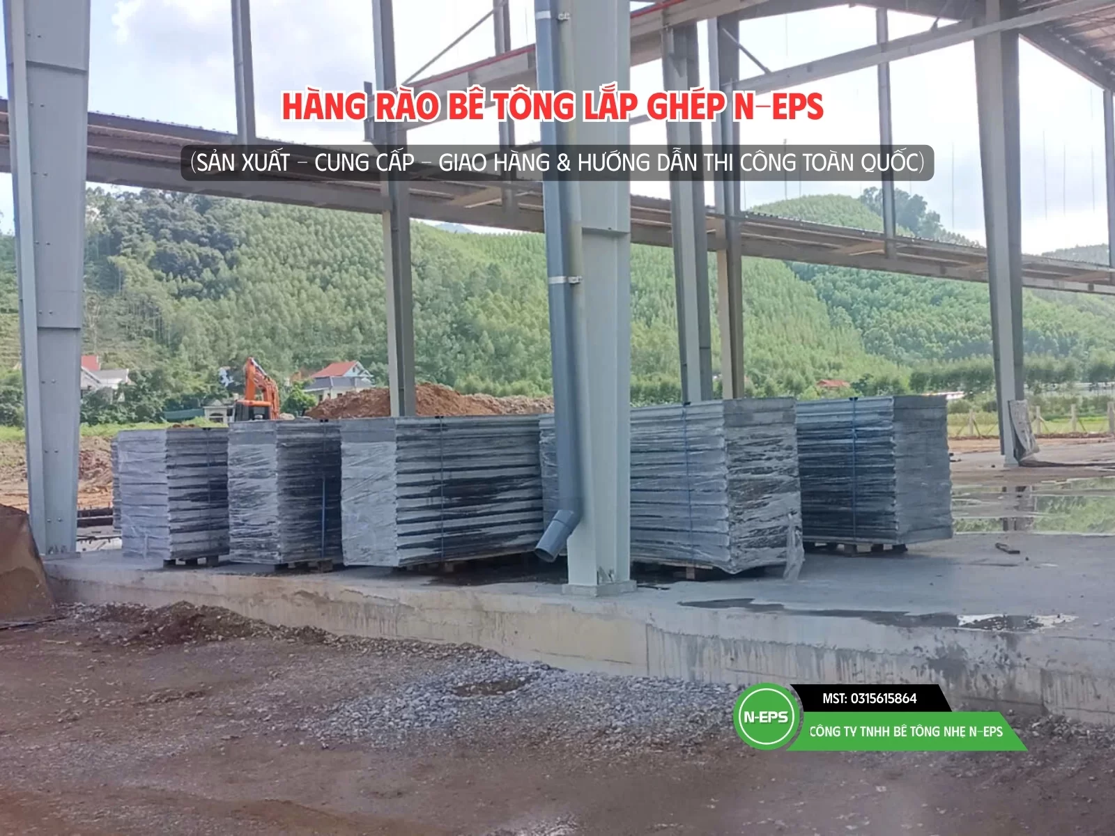 Hàng rào lắp ghép tại Bắc Giang - Cao 1.83M
