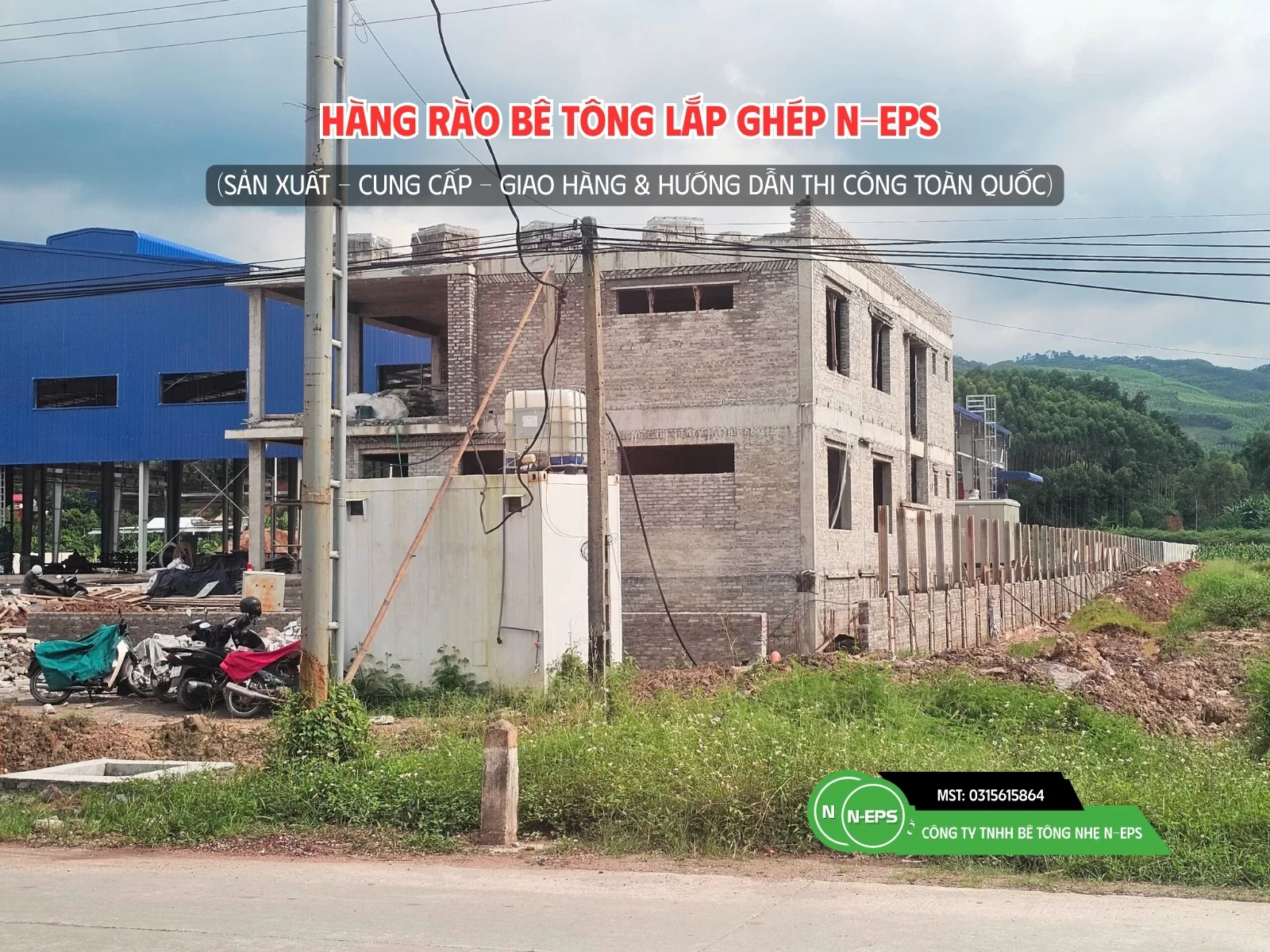 Hàng rào lắp ghép tại Bắc Giang - Cao 1.83M