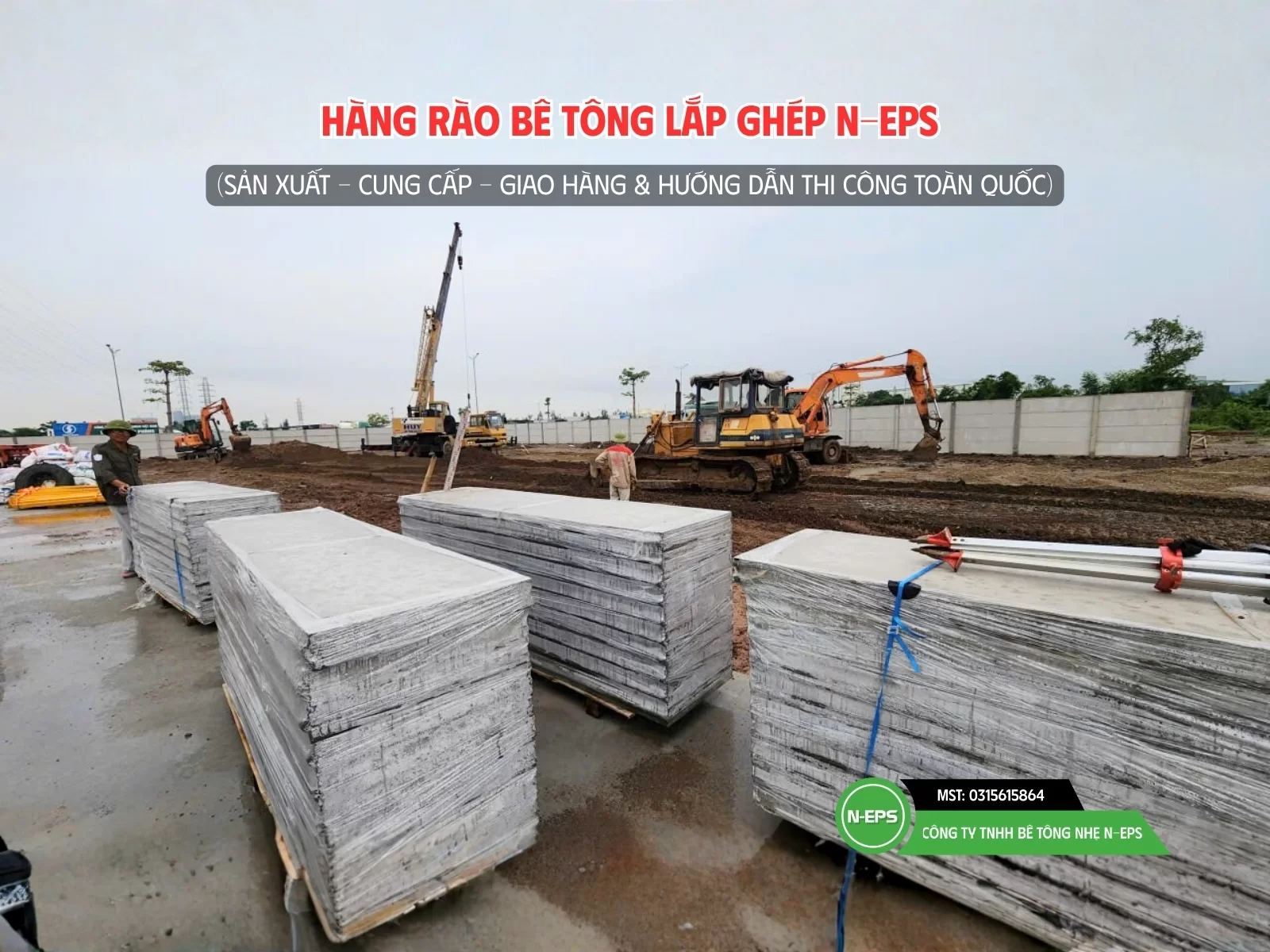hàng rào bê tông đúc sẵn tại Hải Phòng