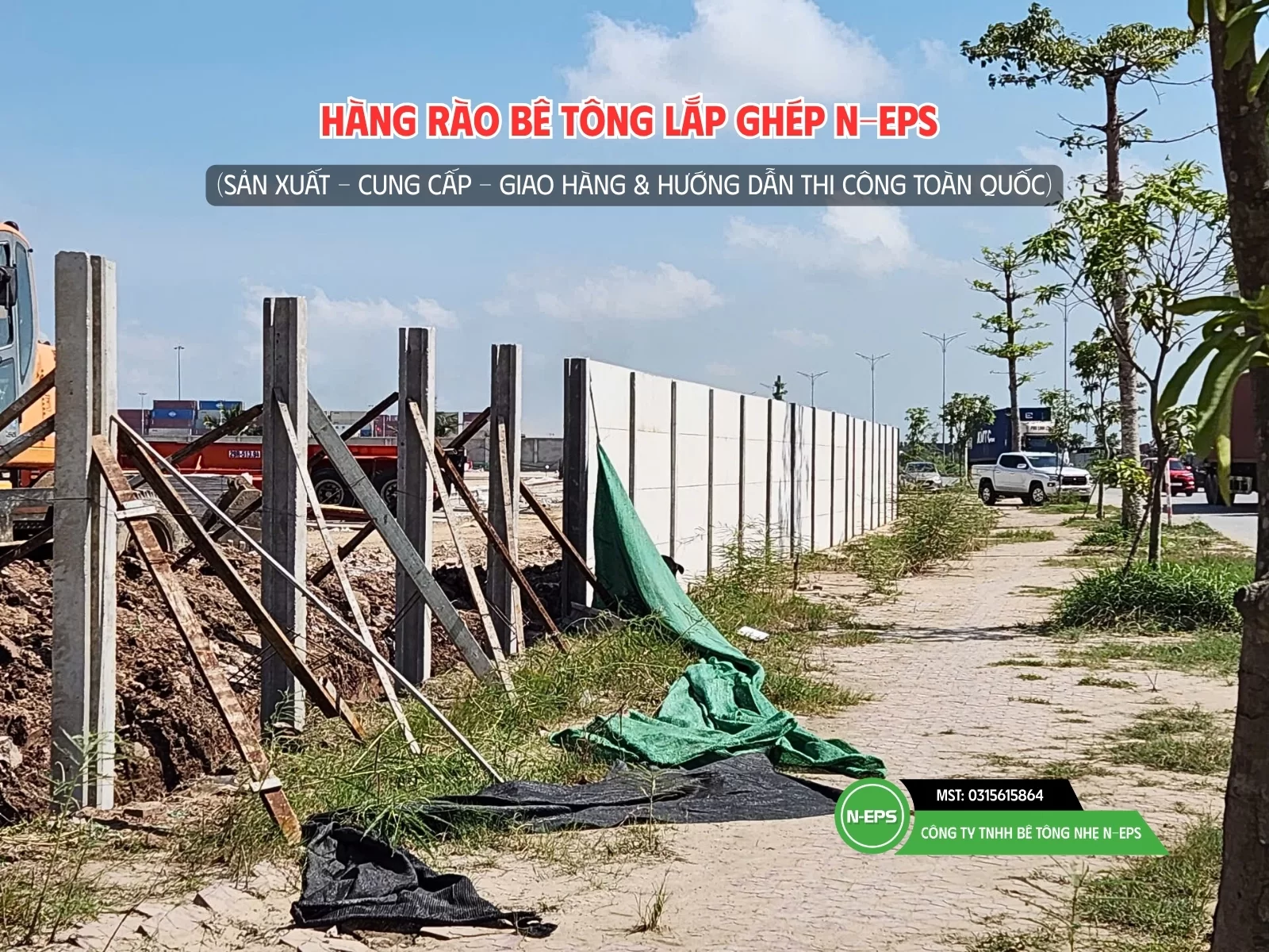 hàng rào bê tông đúc sẵn tại Hải Phòng