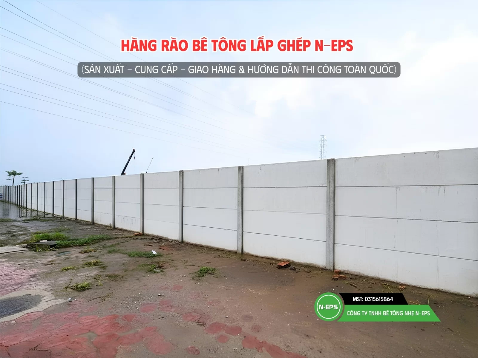Hàng rào lắp ghép tại Bắc Giang - Cao 1.83M