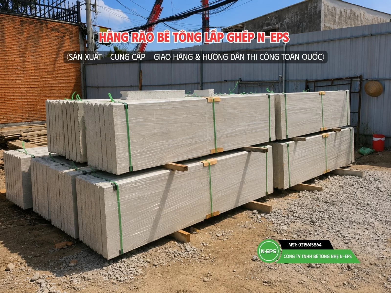 Hàng rào lắp ghép tại Nhà Bè - Cao 3.66m