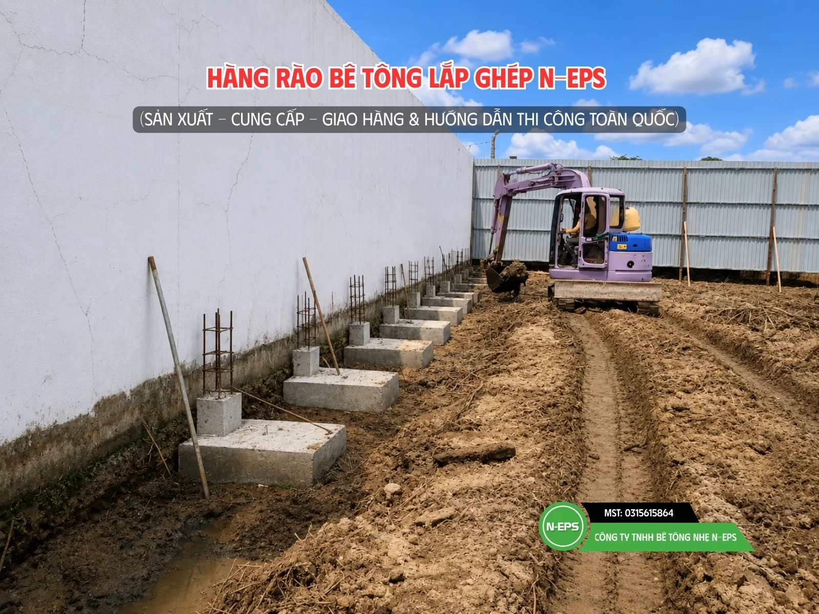 Hàng rào lắp ghép tại Nhà Bè - Cao 3.66m