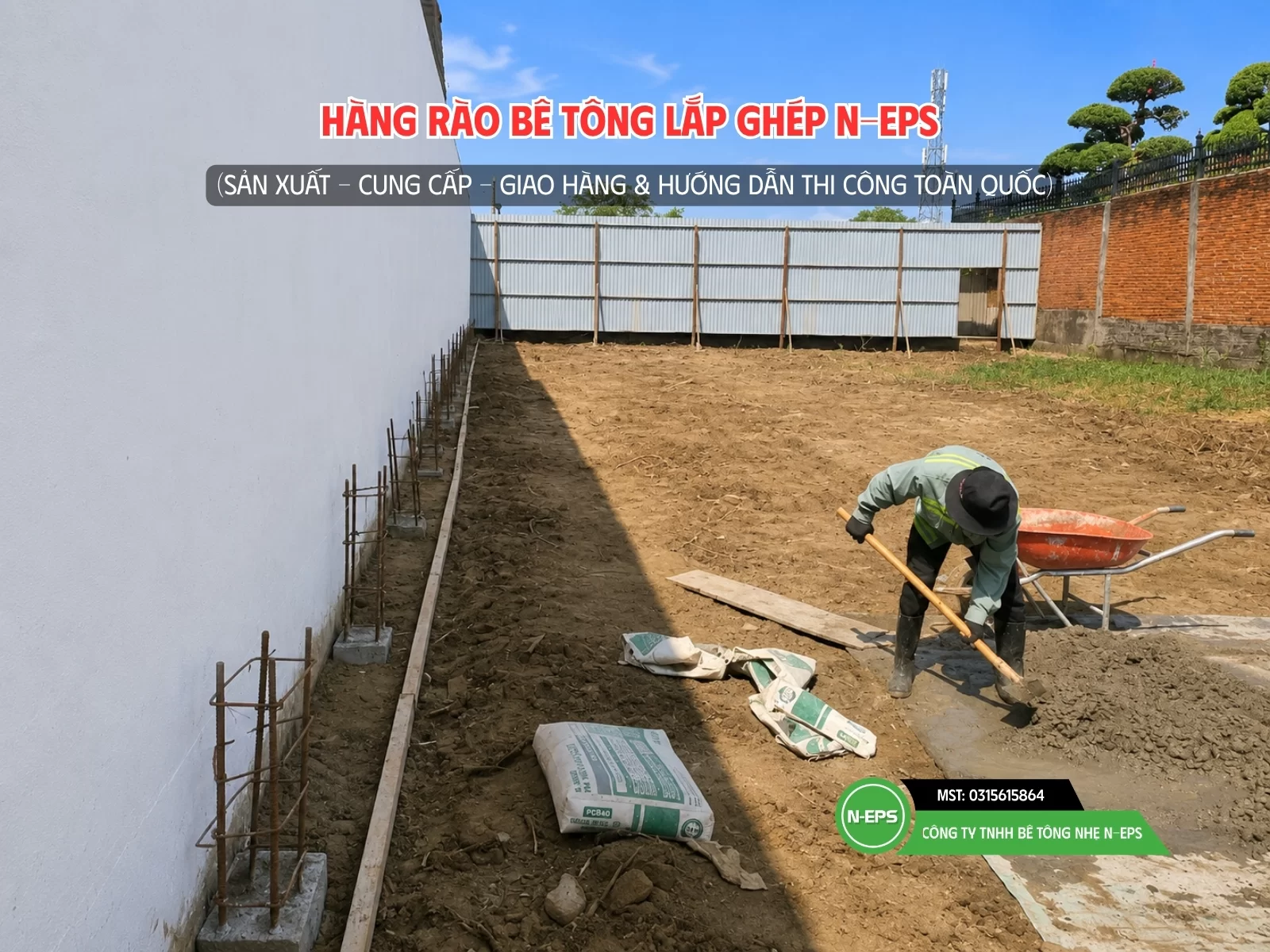 Hàng rào lắp ghép tại Nhà Bè - Cao 3.66m