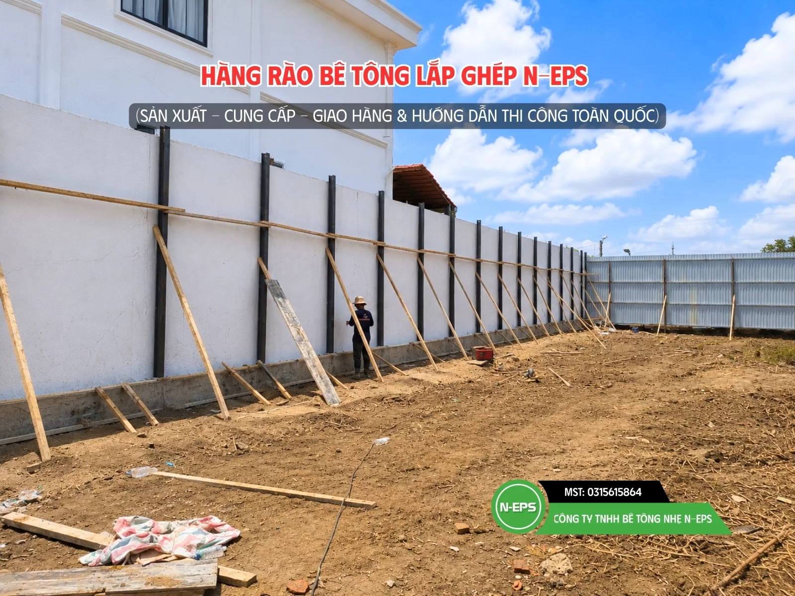 Hàng rào lắp ghép tại Nhà Bè - Cao 3.66m