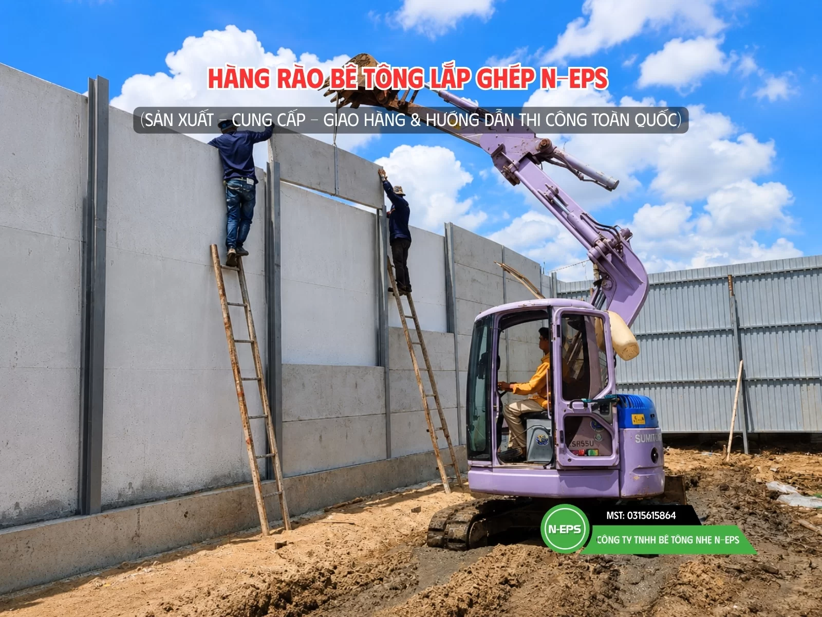 Hàng rào lắp ghép tại Nhà Bè - Cao 3.66m