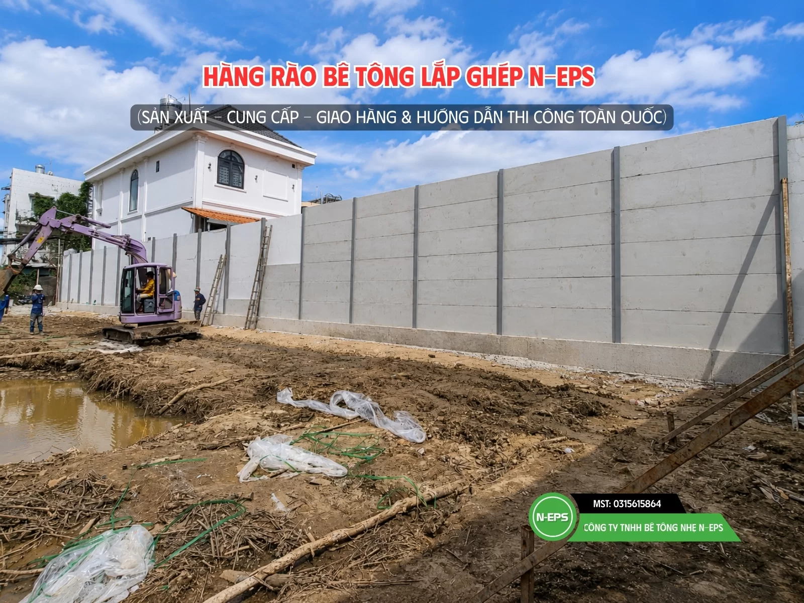 Hàng rào lắp ghép tại Nhà Bè - Cao 3.66m