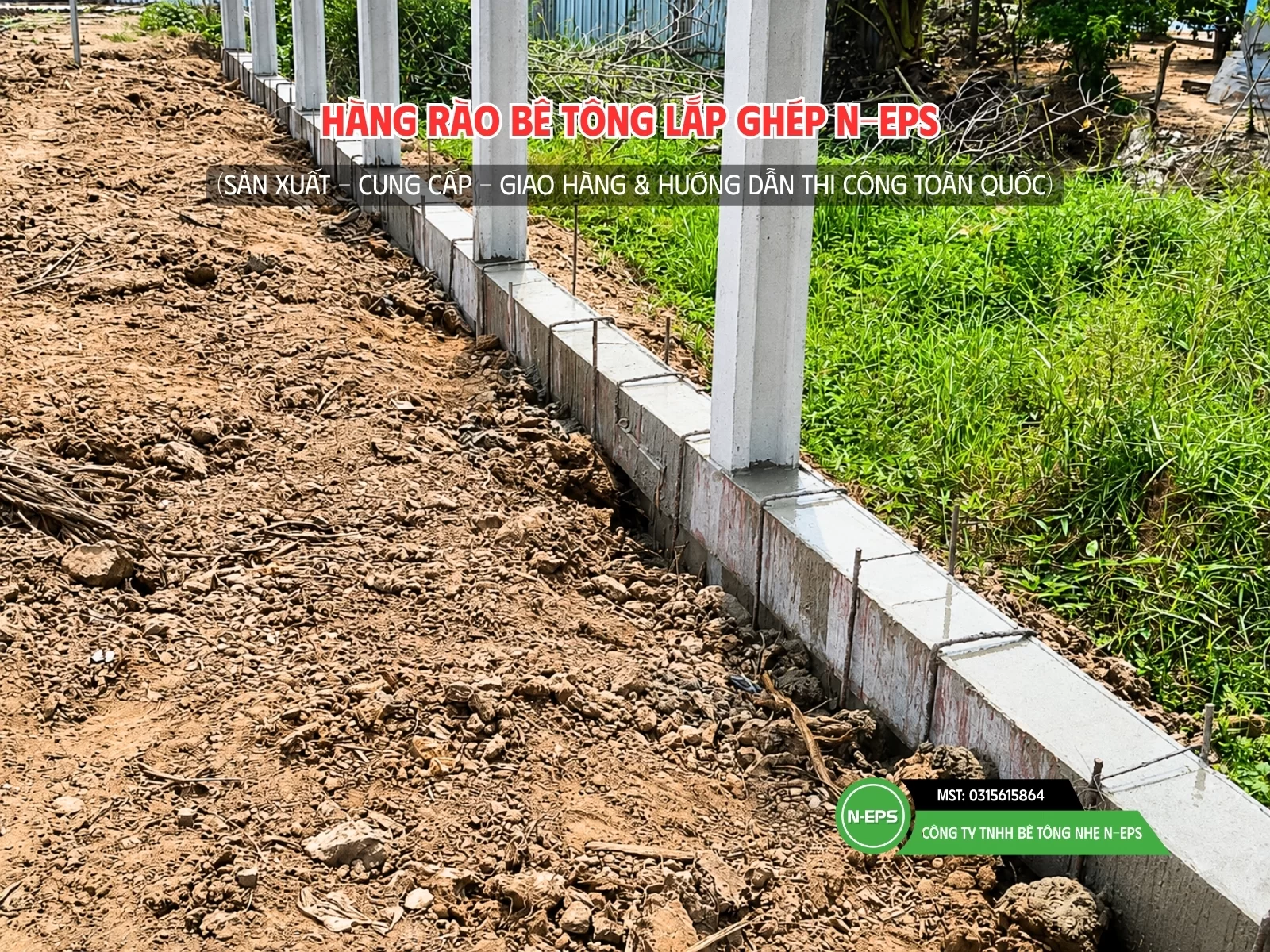 hàng rào bê tông lắp ghép tại Vĩnh Long