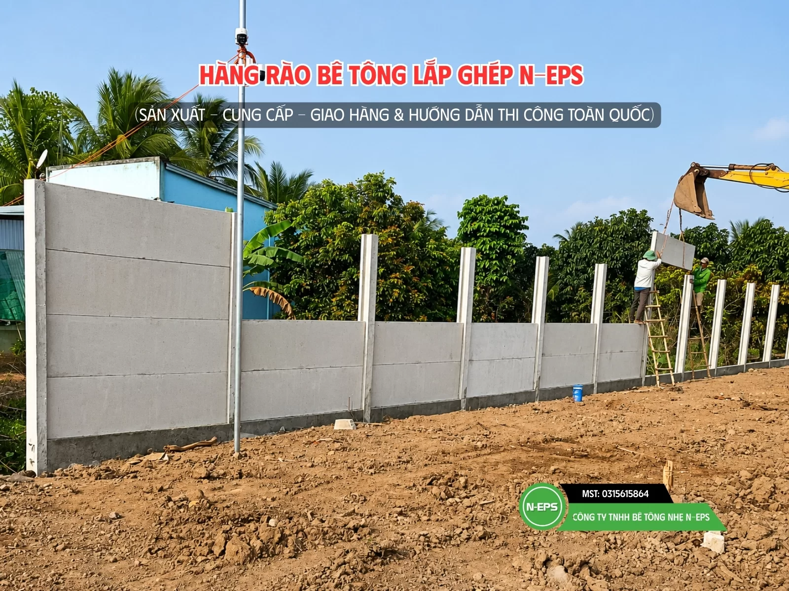hàng rào bê tông lắp ghép tại Vĩnh Long