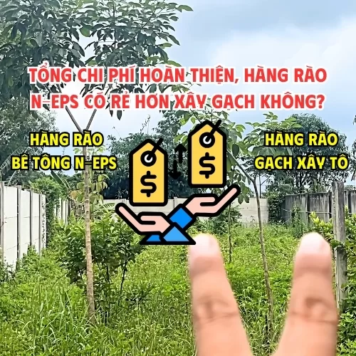 So sánh chi phí hàng rào bê tông lắp ghép N-EPS và xây gạch