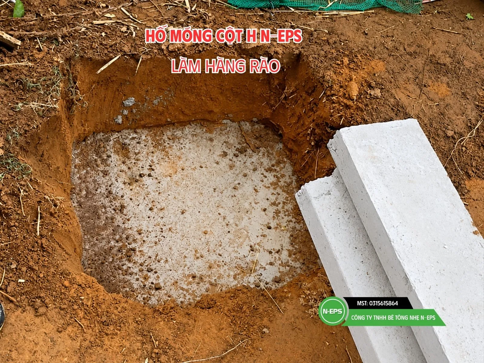 Hàng rào lắp ghép cao 2m44 có đà kiềng