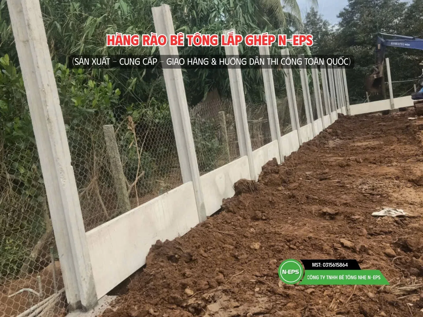 hàng rào lắp ghép N-EPS tại Cai Lậy Tiền Giang cao 3m