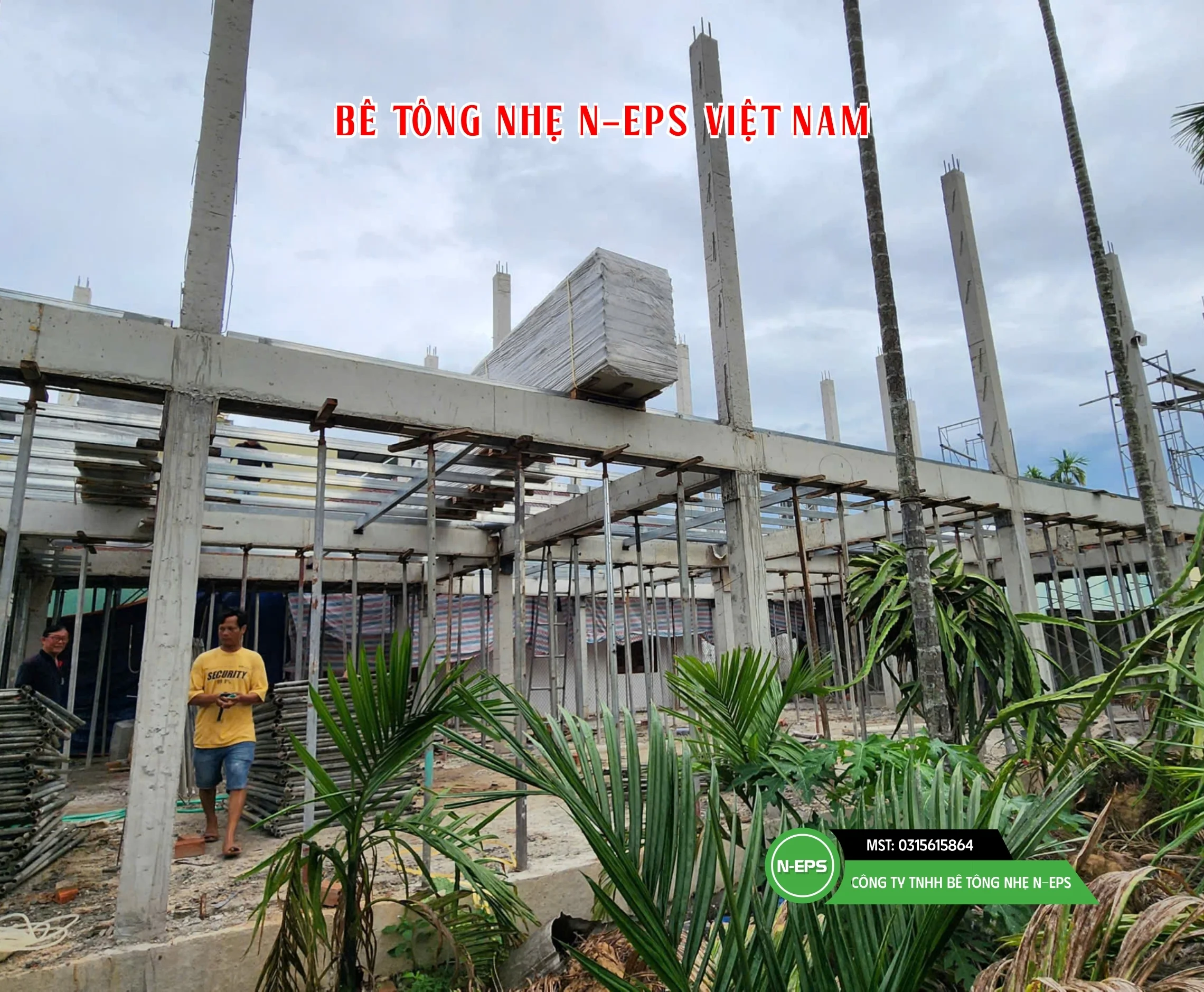 làm sàn bê tông nhẹ lắp ghép