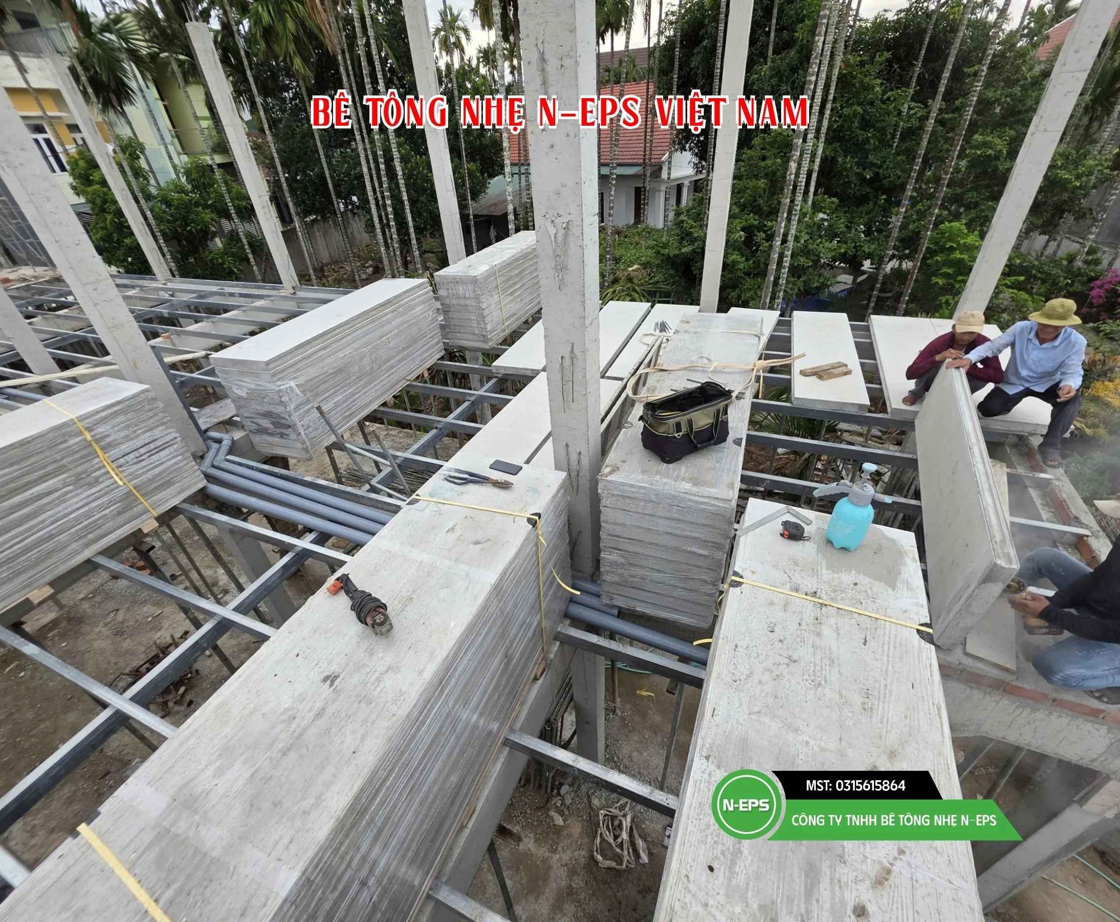 làm sàn bê tông nhẹ lắp ghép