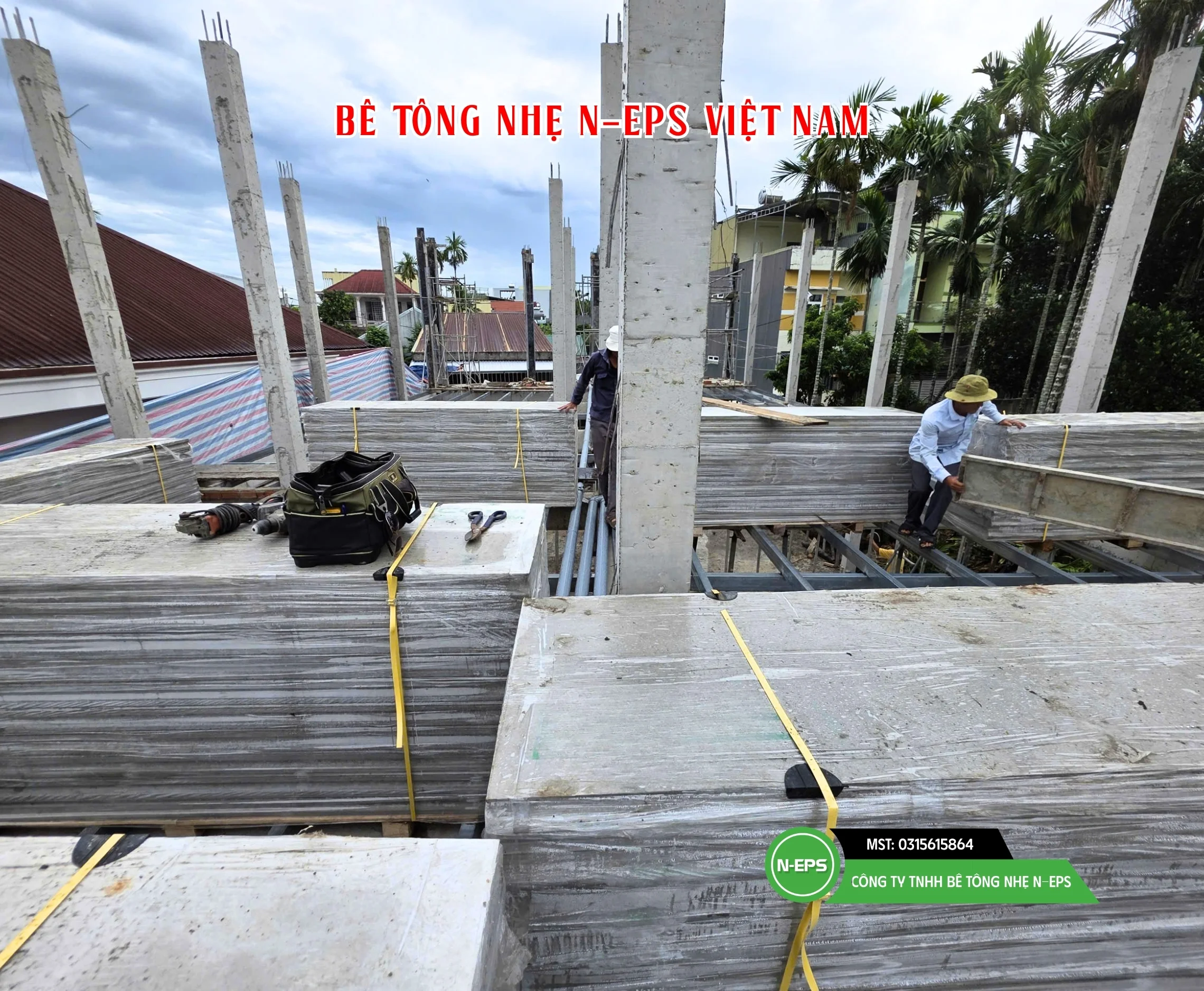 làm sàn bê tông nhẹ lắp ghép