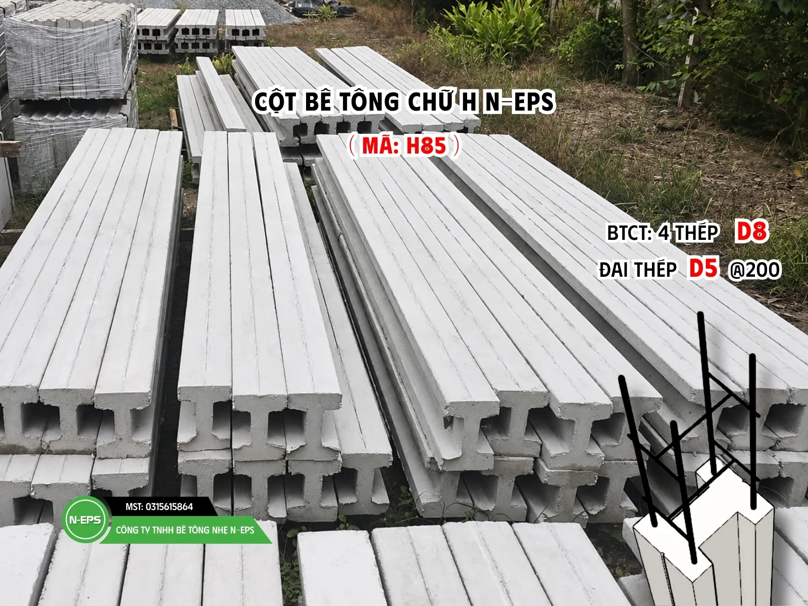 Cột H đúc sẵn